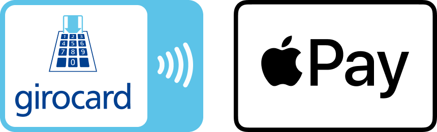 Girocard and Apple Pay contactless payment symbols.